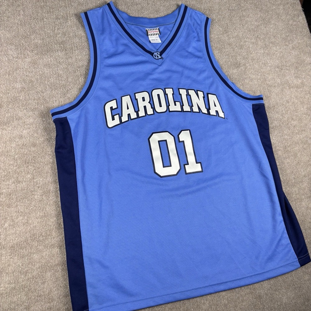 North Carolina Tar Heels Jersey Mens XL Blue #01 Foot Locker NCAA Basketball